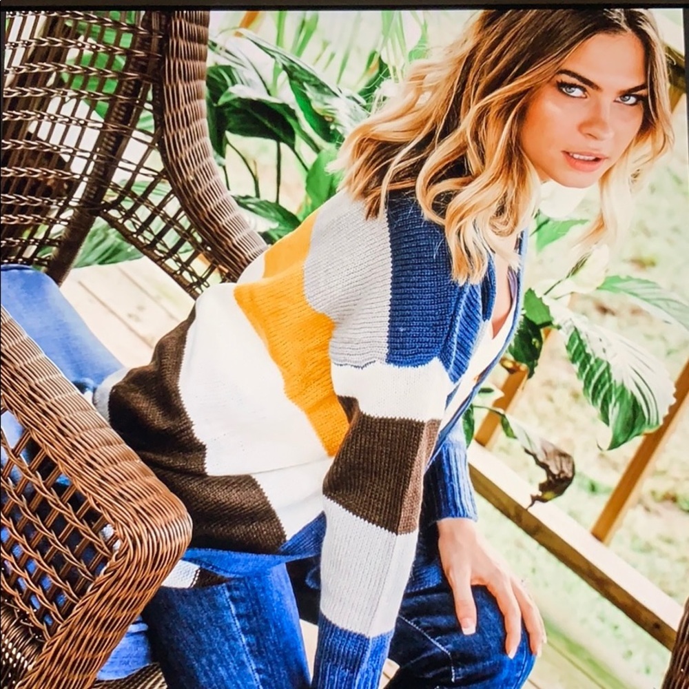 Striped cardigan sweater - Picture 2 of 4